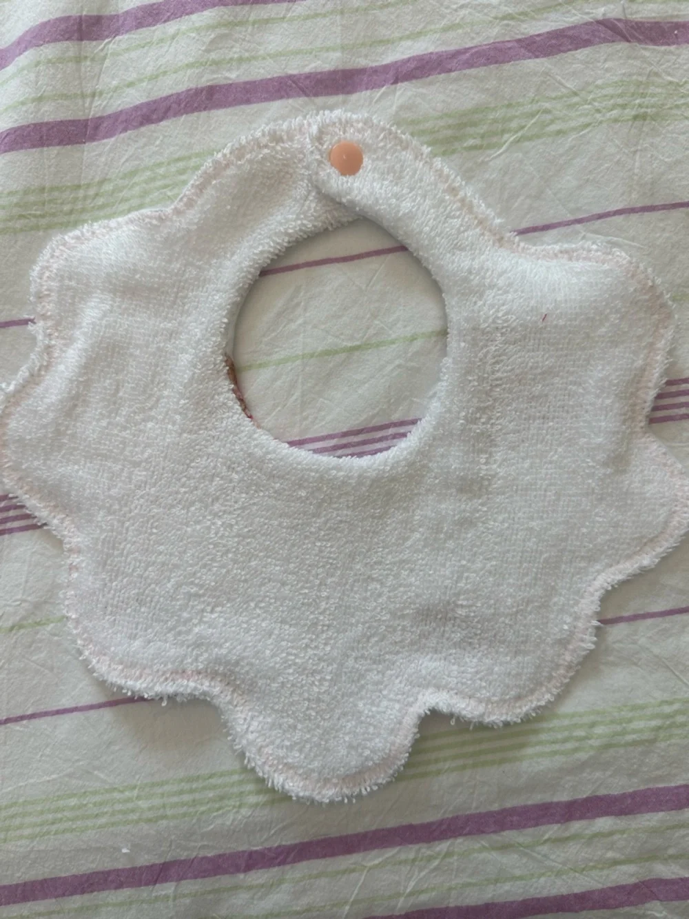 Unicorn Print Baby Bib - Pink & Gold Accents